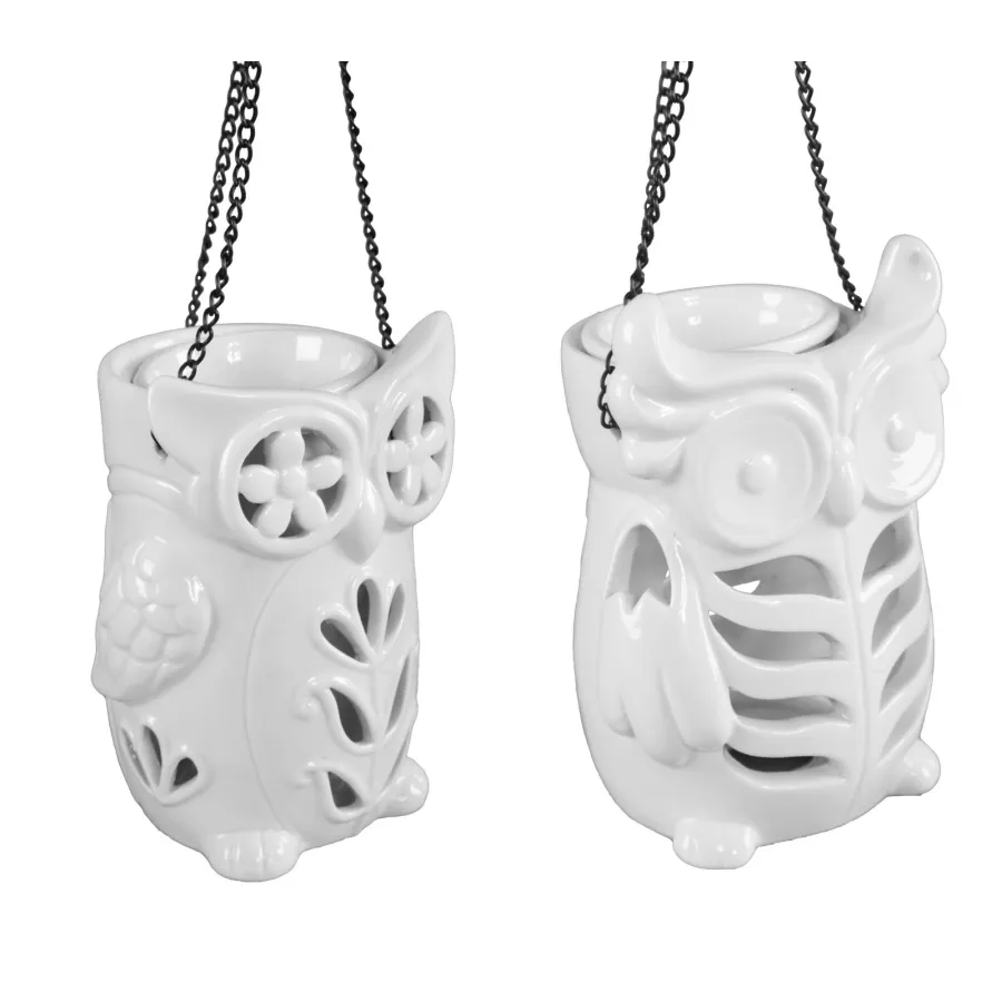 B/ESSENZA Sowa do zawieszenia z porcelany Ø 10X14 cm, min. 4 szt.